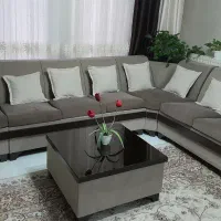 مبل ال 7نفره با جلو مبلی|مبلمان خانگی و میز عسلی|قزوین, |دیوار