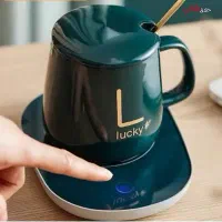 ماگ حرارتی به همراه صفحه گرمکن برقی لاکی Lucky|سماور، چای‌ساز، قهوه‌ساز|کرمانشاه, |دیوار