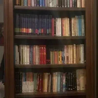 کتابخانه تمام چوب ۵ طبقه چوب گردو