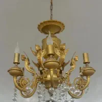 دو عدد لوستر برنج طرح فرشته نونو بسیار تمیز و سالم