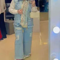 ست مانتو کت شلوار لش اسپرت لی بگ زاپدار قد 90