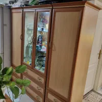 کمدسه تکه ام دی اف ویترین دار