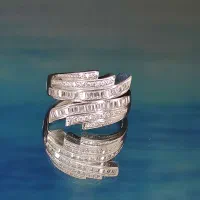 انگشتر جواهر تمام نقره چپ و راستی عین طلا کادو خاص|بدلیجات|تبریز, |دیوار