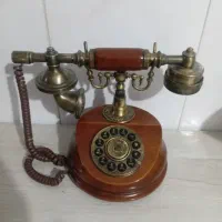 تلفن آنتیک وکلکسیونی چوب وبرنز