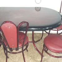 میز و صندلی فلزی ۶ نفره سالم
