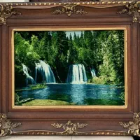 تابلو فرش دستباف آبشار ابریشم تبریز