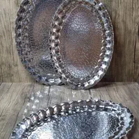 دیس (سینی ) استیل بیضی طرح دار ضد زنگ و رنگ ثابت