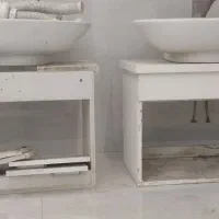 دو عدد روشویی کابینتی با سنگ و شیر و ۲ عدد آینه|لوازم سرویس بهداشتی|اصفهان, خواجه عمید|دیوار