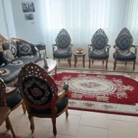 مبل سلطنتی ۹نفره و سه عدد میز عسلی|مبلمان خانگی و میز عسلی|بجنورد, |دیوار