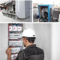 سرویس کولر آبی . برقکاری صنعتی . خانگی . لاین نوری