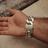 نقره کارتیر دست بند سنگین
