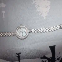 ساعت نقره نگین دار زنانه