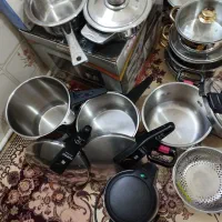 سرویس قابلمه استیل و زودپز فیسلر ،تفال ،wmf|ظروف پخت‌وپز|تهران, آهنگ|دیوار