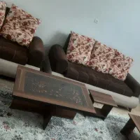 فروش مبل ۶نفره سالم با میز و گل میز