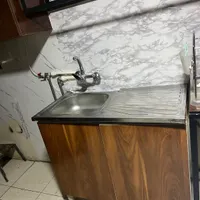 سینک ظرفشویی+کمد ام دی اف+شیرآب