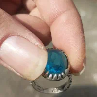 انگشتر توپاز نقره