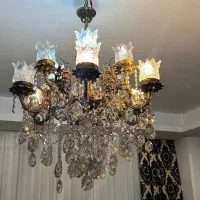 لوستر برنجی ۱۲شاخه|لوستر و چراغ آویز|تهران, نازی‌آباد|دیوار