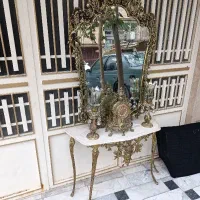 آیینه شمعدان برنز|بوفه، ویترین، کنسول|قم, نیروگاه|دیوار