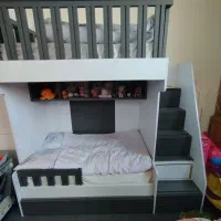 تخت دو طبقه کودک همراه با تشک