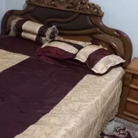 سرویس خواب دونفره کامل با میز آرایش و پاتختی|تخت و سرویس خواب|شیراز, پودنک|دیوار