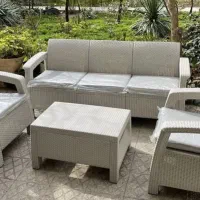 مبلمان حصیری پلاستیکی فضای باز