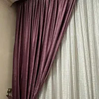 پرده پذیرایی با دسته مخمل شانل|پرده، رانر، رومیزی|مشهد, آزادشهر|دیوار