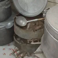 دیگ ، قابلمه بزرگ ، گاز شعله ، ظرف ظروف ، آبکش|ظروف پخت‌وپز|امیدیه, |دیوار