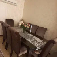 مبل هفت نفره به همراه میز ناهارخوری ۸ نفره|میز و صندلی غذاخوری|شفت, |دیوار