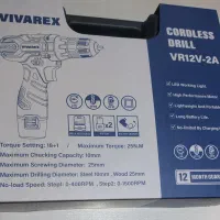 دریل شارژی دو باطری برند ویوارکس با ضمانت|ماشین‌آلات صنعتی|رشت, گلباغ نماز|دیوار
