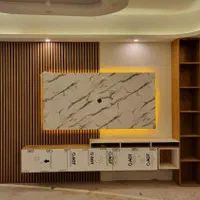کابینت AGT سفید کمددیواری پاکچوب وTV wall|مصالح و تجهیزات ساختمان|پردیس, فاز ۲|دیوار