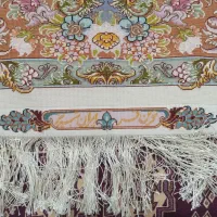 فرش خلچه ابریشم ۶۰رج طرح موج مهر