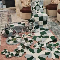 سرویس کامل آشپزخانه تکه دوزی با طراحی منحصر به فرد