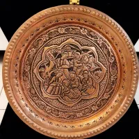 دیوارکوب قلمزنی مسی عتیقه