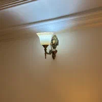 لوستر طرح سنگ با دیوارکوب|لوستر و چراغ آویز|مشهد, هنرستان|دیوار