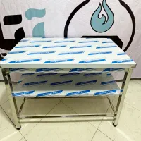 میزکاراستیل طبقاتی سینک صنعتی کابینت آبچکان ترولی