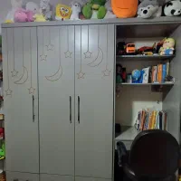 کمد ام دی اف رنگ طوسی درب سی ان سی شده