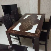 میز ناهارخوری ۶نفزه منبت‌کاری باکیفیت|میز و صندلی غذاخوری|رباط‌کریم, رباط‌کریم|دیوار