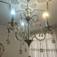 یک جفت لوستر ۳ شاخه کریستال