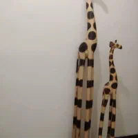 دوعددزرافه چوبی