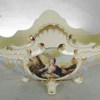 ظرف دکوری کشکول متوسط کرم لیلی مجنون لمونژ وارداتی