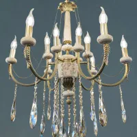 لوستر ده شعله سنگی/طرح تعویض لوستر کهنه با نو