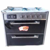 فروش اجاقگاز طرح فر صفحه استیل ۵ شعله Gas cooker