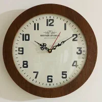 ساعت دیواری قاب چوبی آرام گرد مناسب هدیه روز مادر|ساعت دیواری و تزئینی|اشکذر, |دیوار