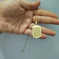 حرز مستطیل طلایی و نقره ای