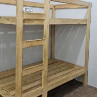 تخت دو طبقه تمام چوب|تخت و سرویس خواب|آبادان, |دیوار