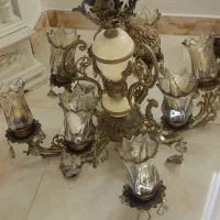 فروش دوعدد لوستر برنز ۸ و ۶ شاخه از جنس برنجی