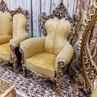 مبل سلطنتی۱۲نفره+شزلون+غذاخوری+ویترین  بشدت آک
