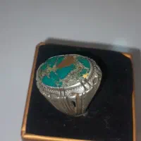 انگشتر فیروزه نقره .و برنجه سنگ سلیمانی|بدلیجات|سقز, |دیوار