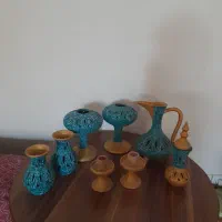 ظروف سفالی سنتی کوزه چراغ نفتی سفالی صراحی دکوری|صنایع دستی و سایر لوازم تزئینی|تهران, سبلان (لشگر)|دیوار
