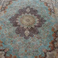 فرش ۷۰۰شانه۶متری آبی درباری